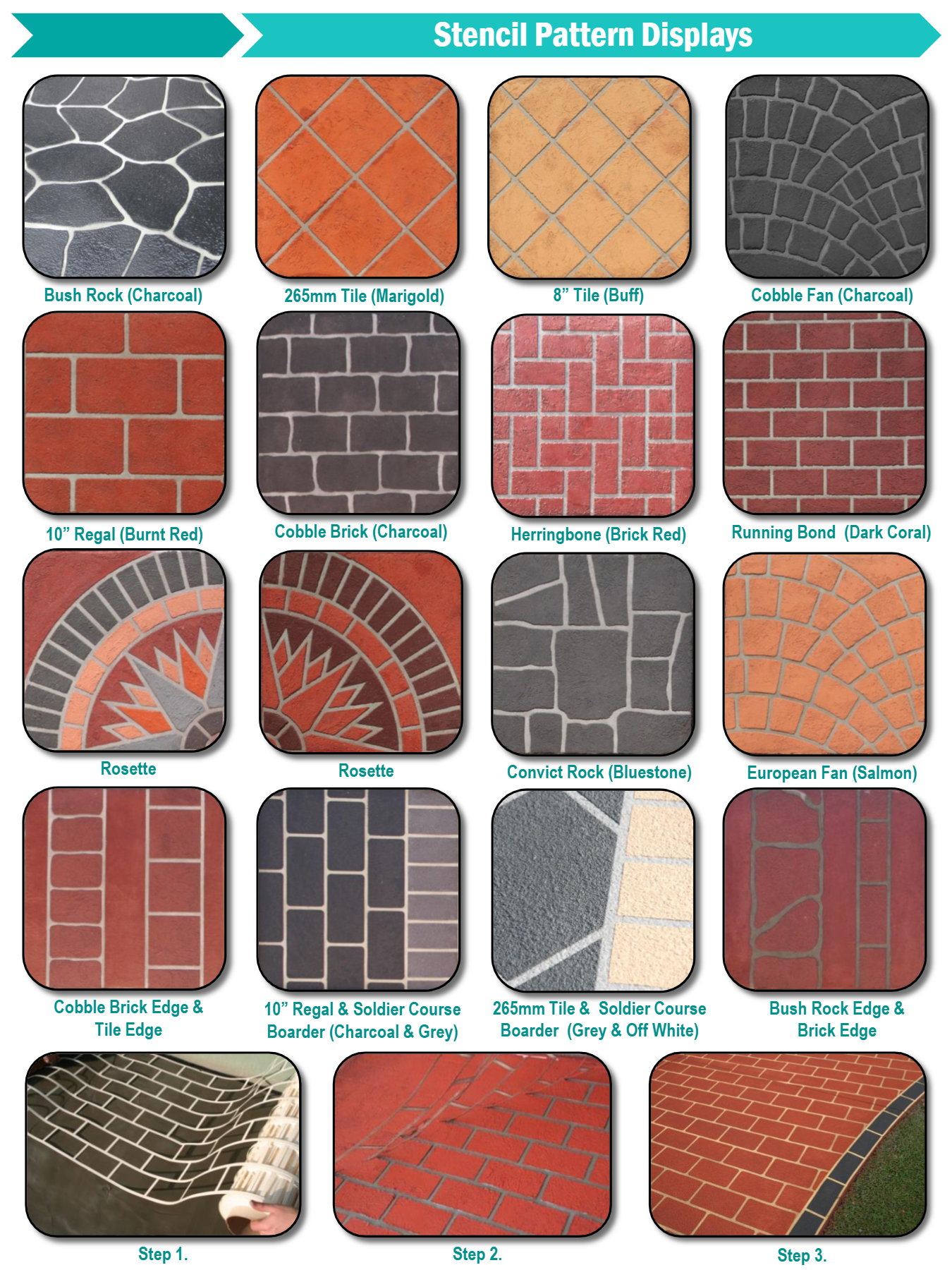 There are many different types of bricks in this brochure.