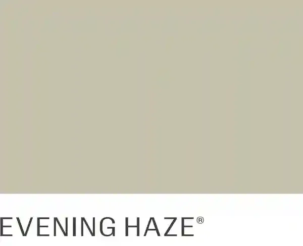 A swatch of evening haze paint on a white background.