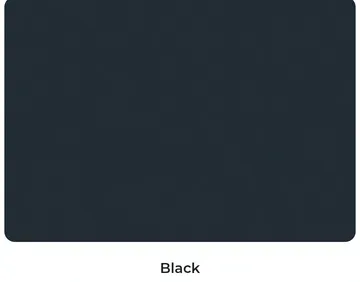 A black rectangle with the word black on it.