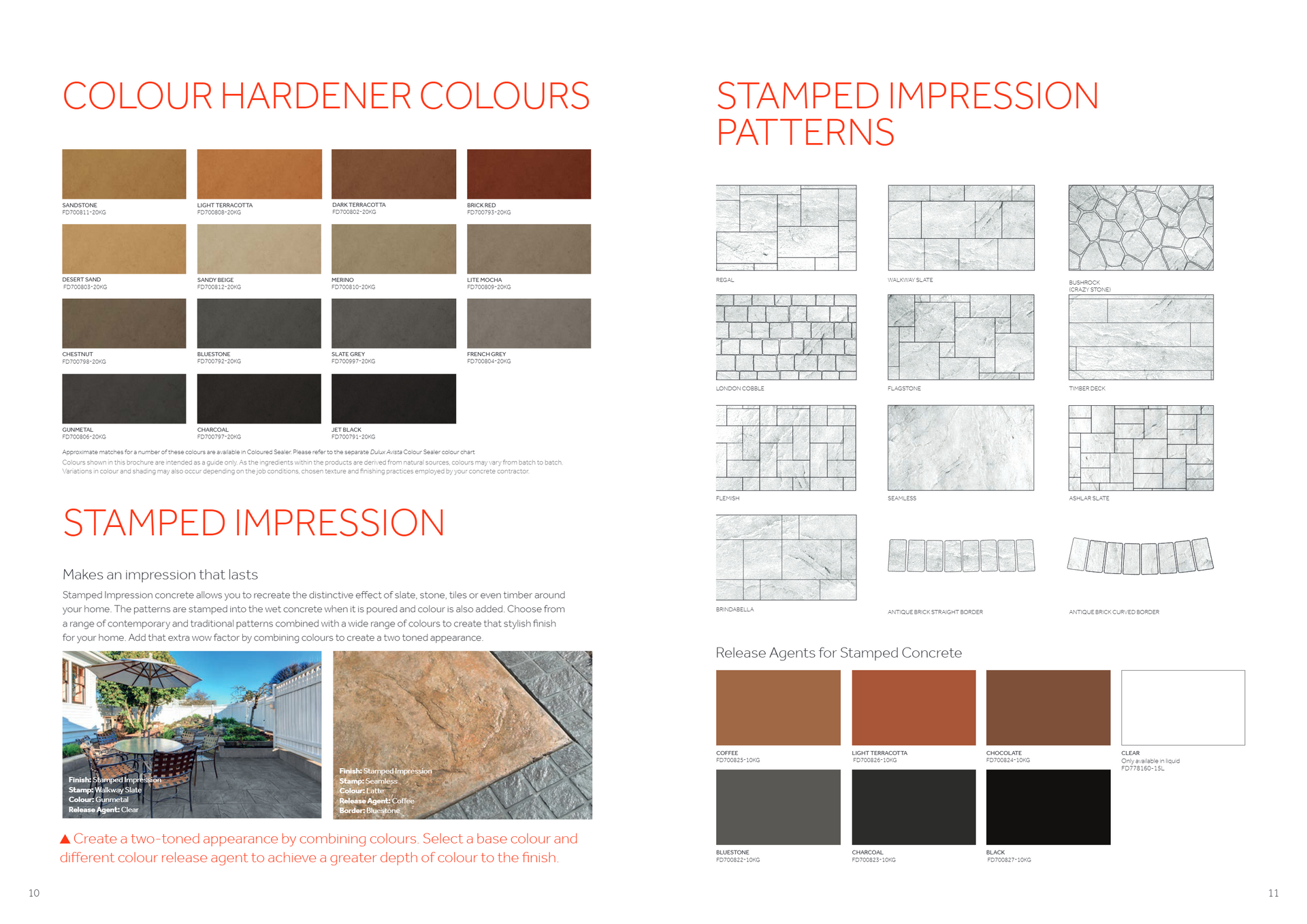 A book is open to a page about stamped impression patterns