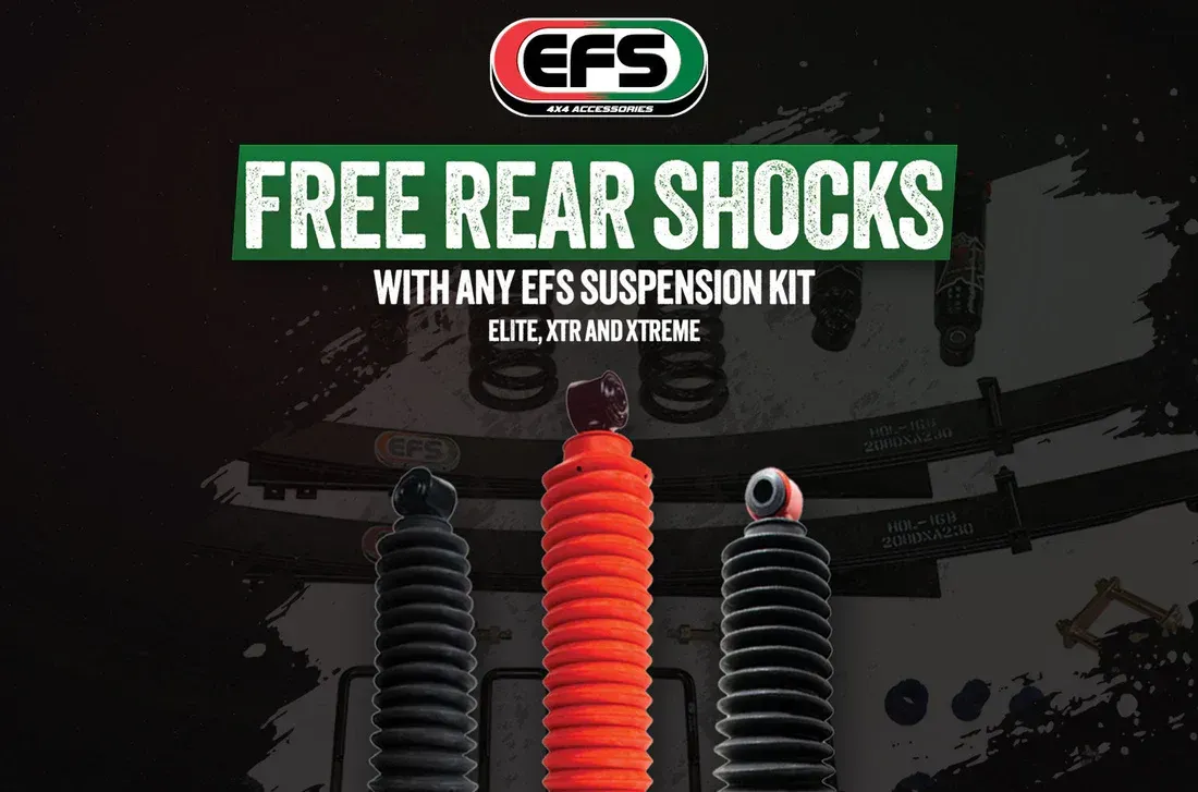 EFS Ad for Free Rear Shocks — Ballina Tyrepro in Ballina, NSW