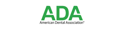 ADA logo with green “ADA” letters and “American Dental Association” in black below
