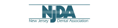 New Jersey Dental Association logo in teal and gray with stylized NJDA letters and text underneath