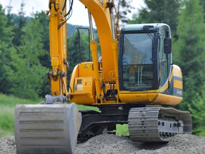 yellow excavator