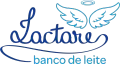A logo for lactare banco de leite with an angel 's wings