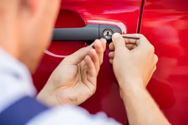 Vehicle Door Lock being unlocked