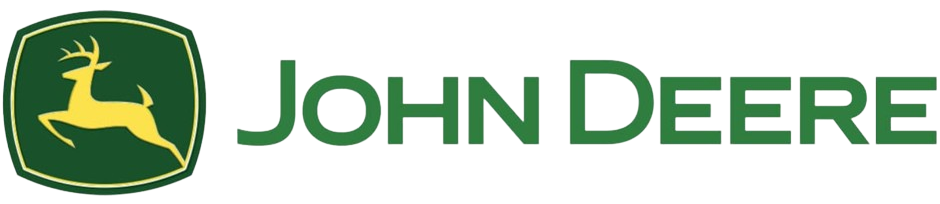 A john deere logo with a deer in a green circle on a white background.