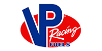 the logo for vp racing fuels is blue and red .