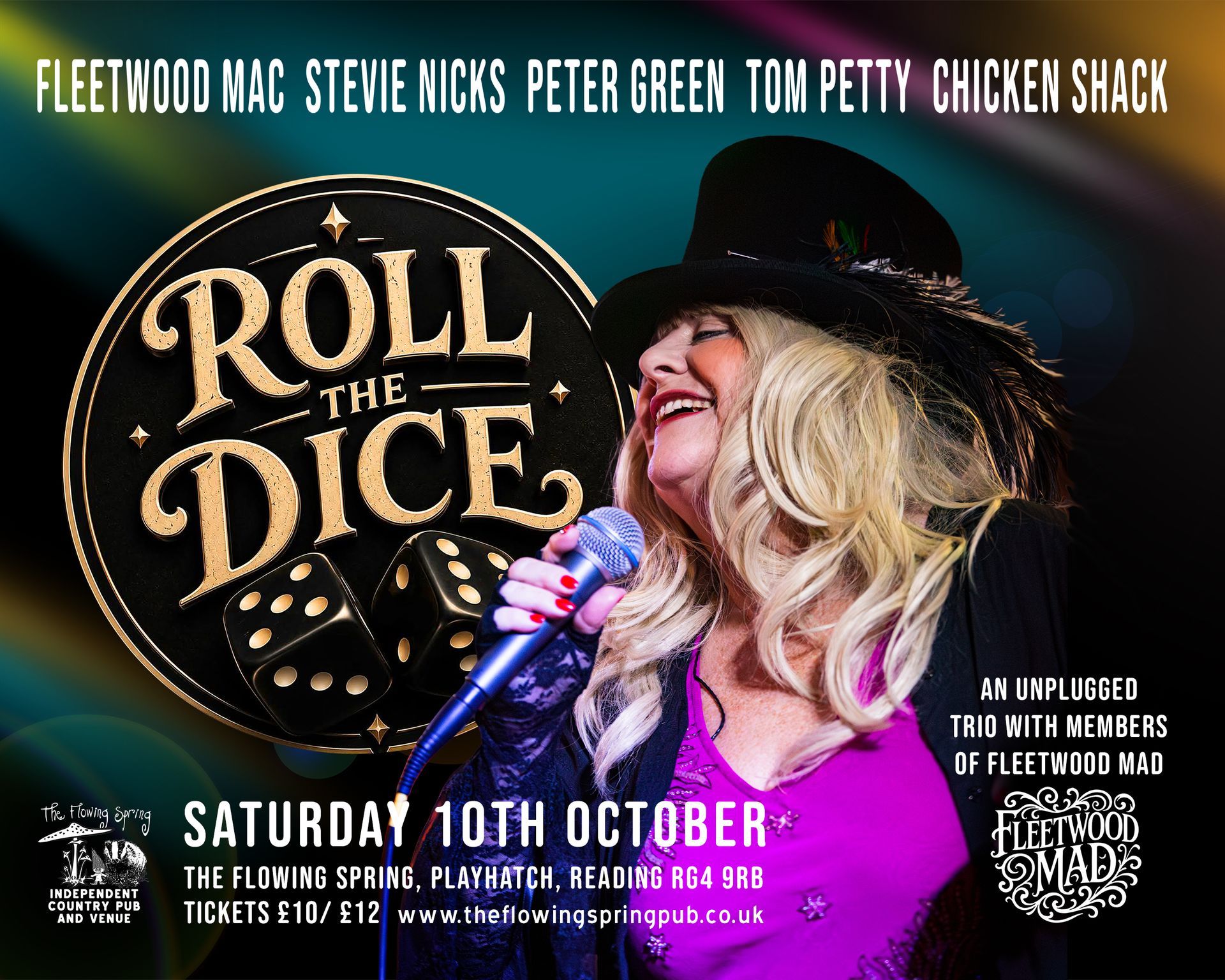Roll The Dice at The Flowing Spring Saturday 10 October