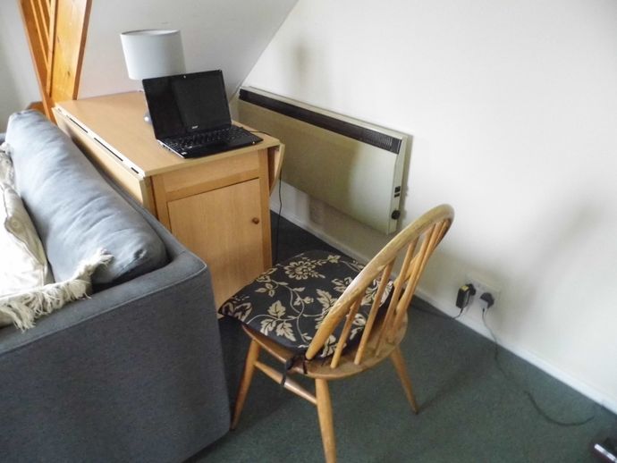 Useful computer / work desk which converts to a dining table in Wherry  Cottage