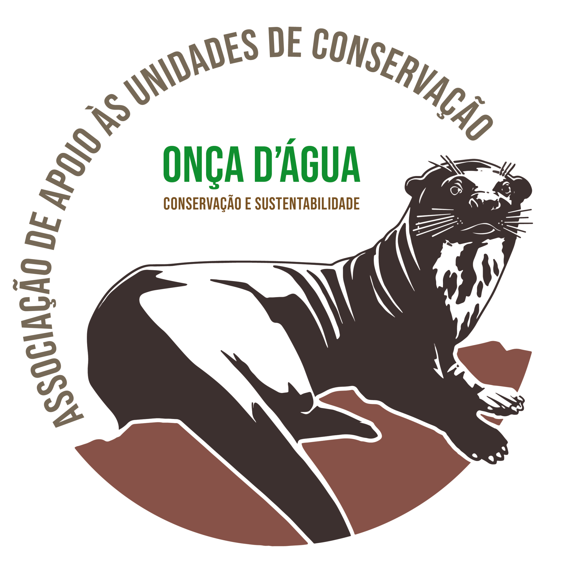 Um logotipo para uma empresa chamada onça d'água