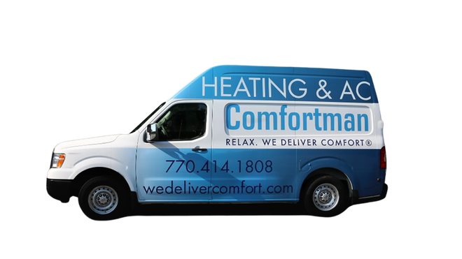 Comfortman Service Van With Slogan