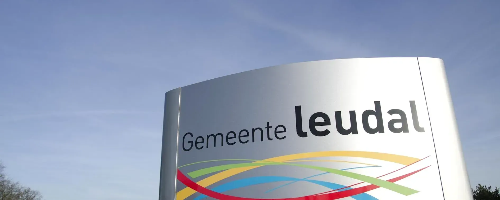 Bord van de gemeente Leudal met het gemeentelogo