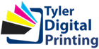 Logo for Tyler Digital Printing; blue, cyan, magenta, yellow, and black ink colors.