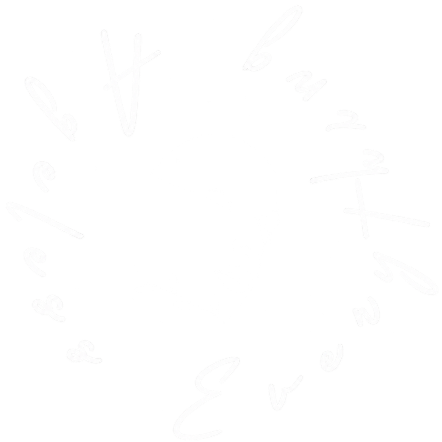 Blank white background with very faint, barely visible outlines of abstract shapes.
