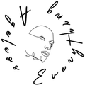 Black-and-white logo with a stylized face sketch and circular handwritten text reading “beneath the surface”