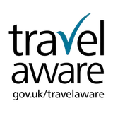 Travel Aware GOV.UK safety abroad logo