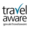 Travel Aware GOV.UK safety abroad logo