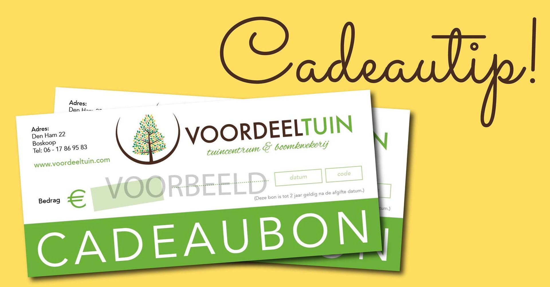 Gift certificates from Voordeeltuin with