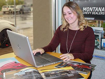 staffer on computer