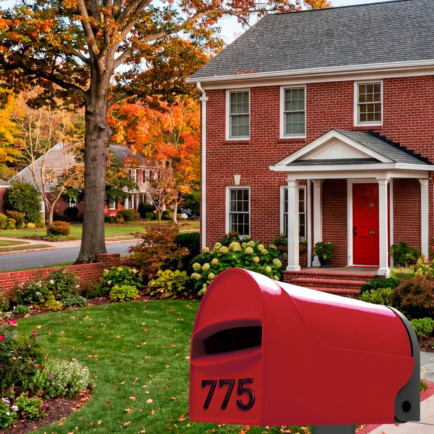 A red rural mailbox from Tuffies NZ & Australia, unbreakable letterboxes 