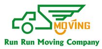 The logo for Run Run moving company is green and orange.