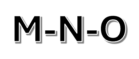 Letters M, N, O separated by hyphens.