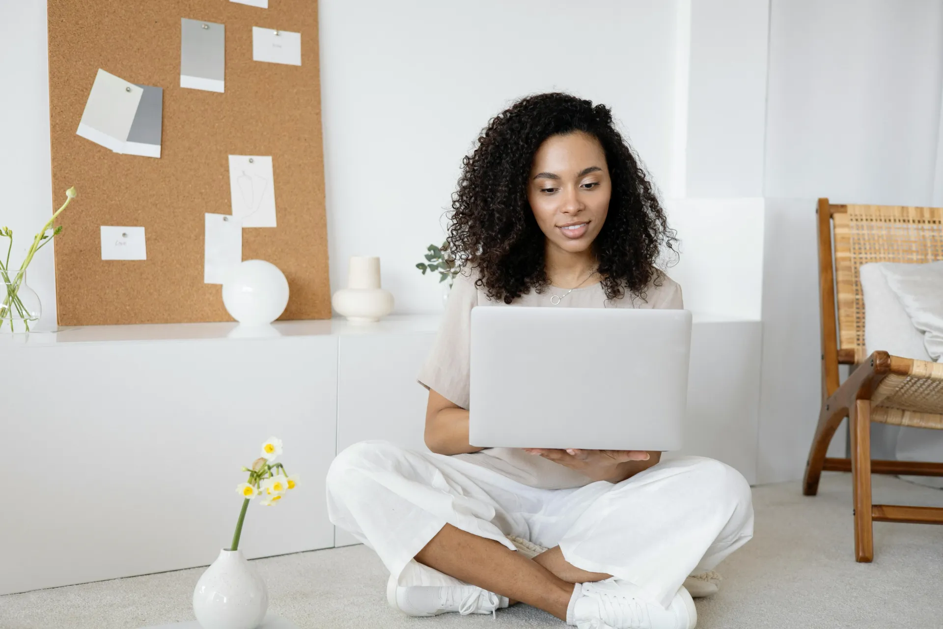 Happy Las Vegas business owner reviewing pay-per-click results 