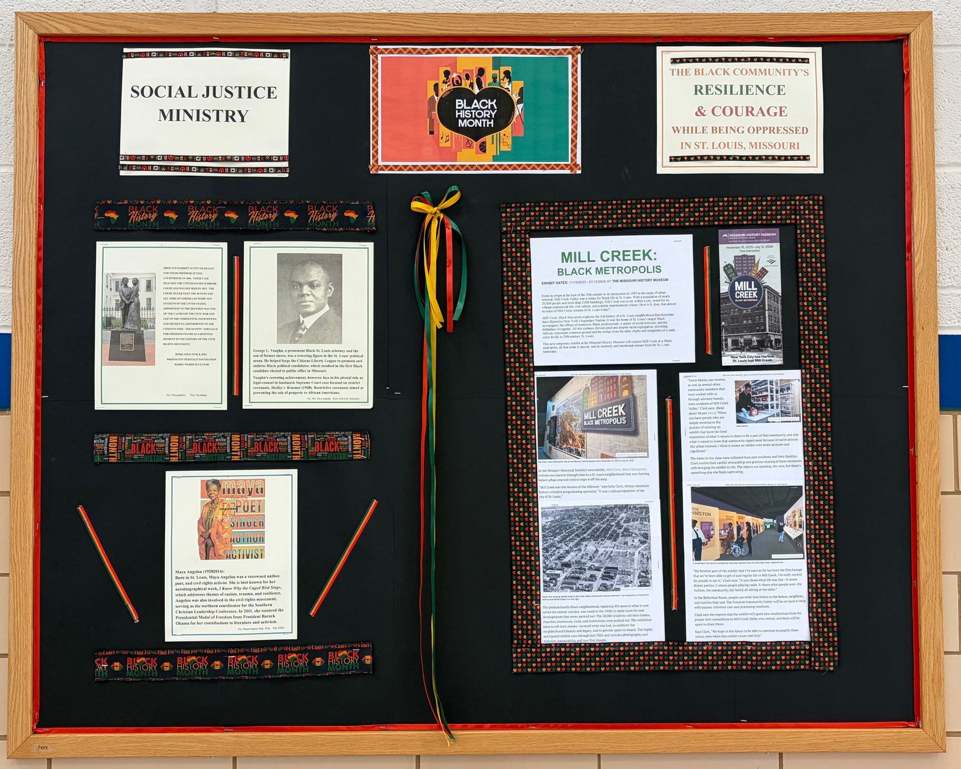 A bulletin board titled 