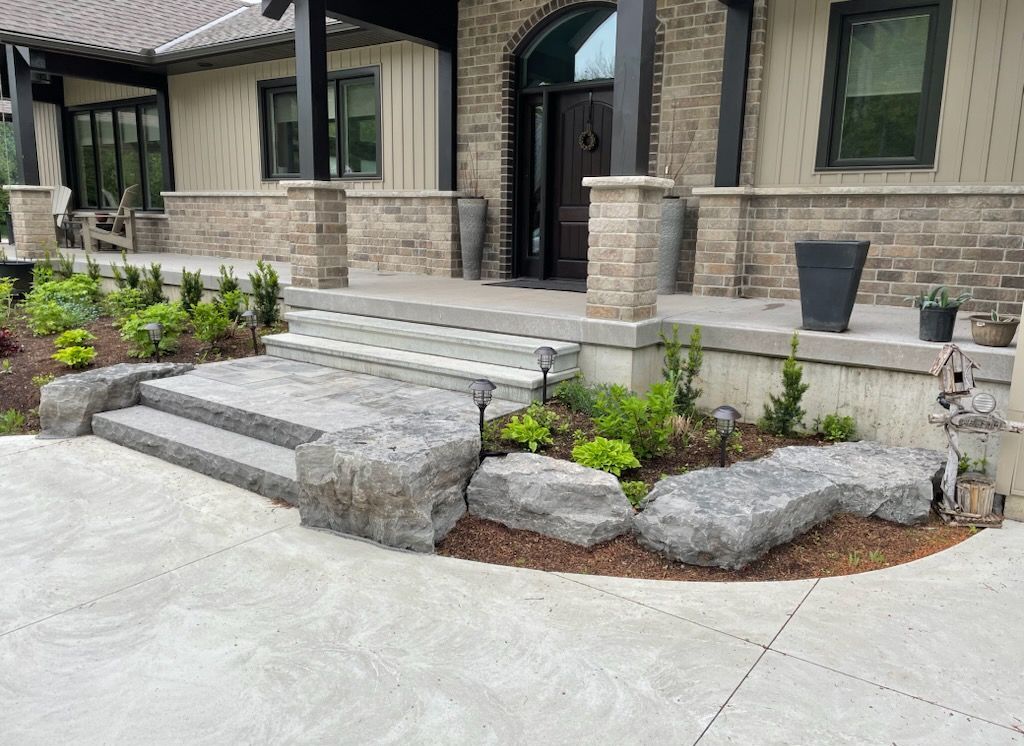 interlocking stone pillar near me, stone masonry hamilton ontario, hamilton stone masonry