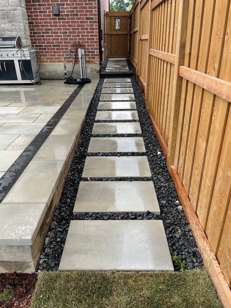 front step renovation by concrete porch builders Hamilton
