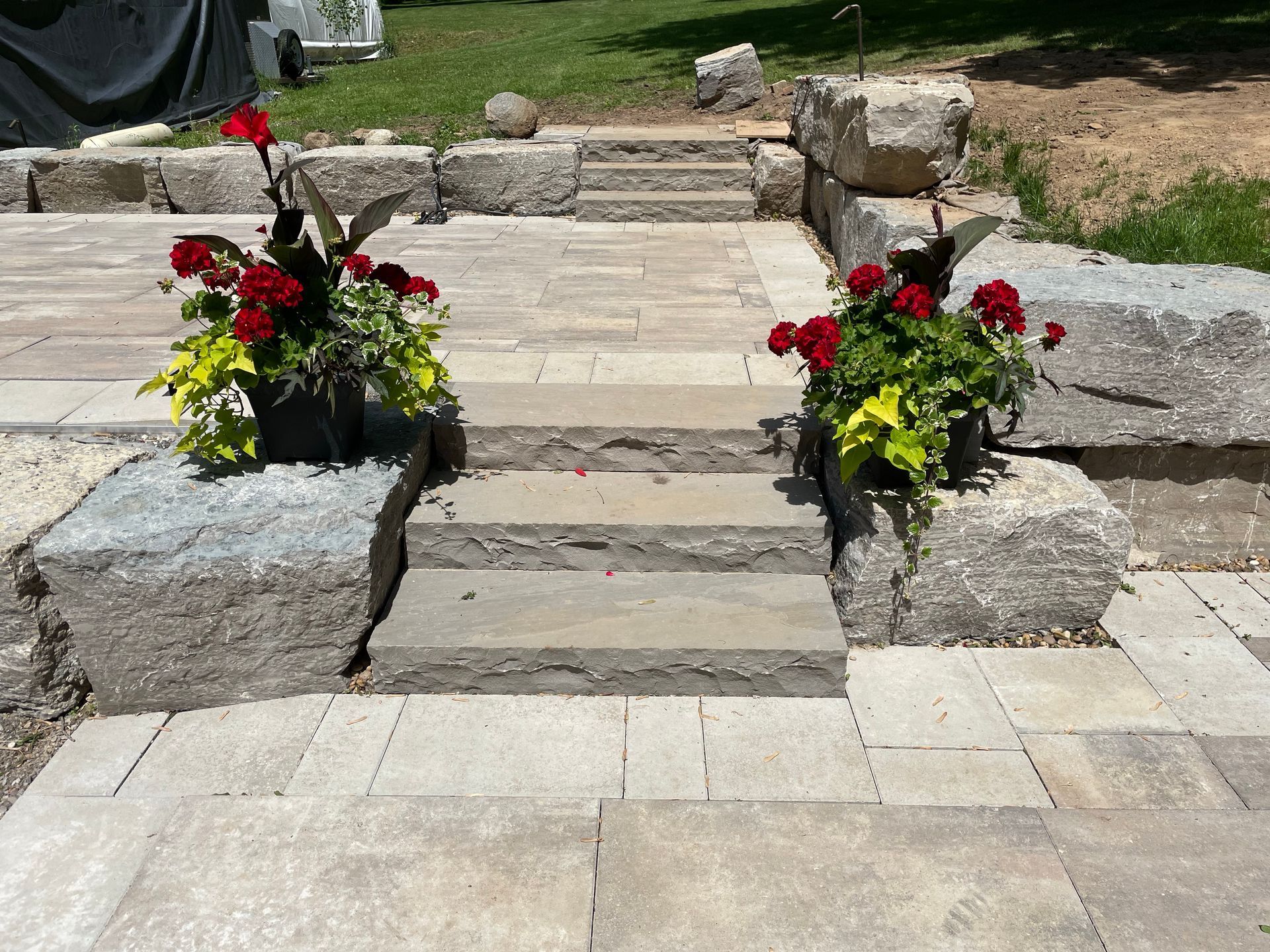 walkway landscape improvement by walkway installation services near me
