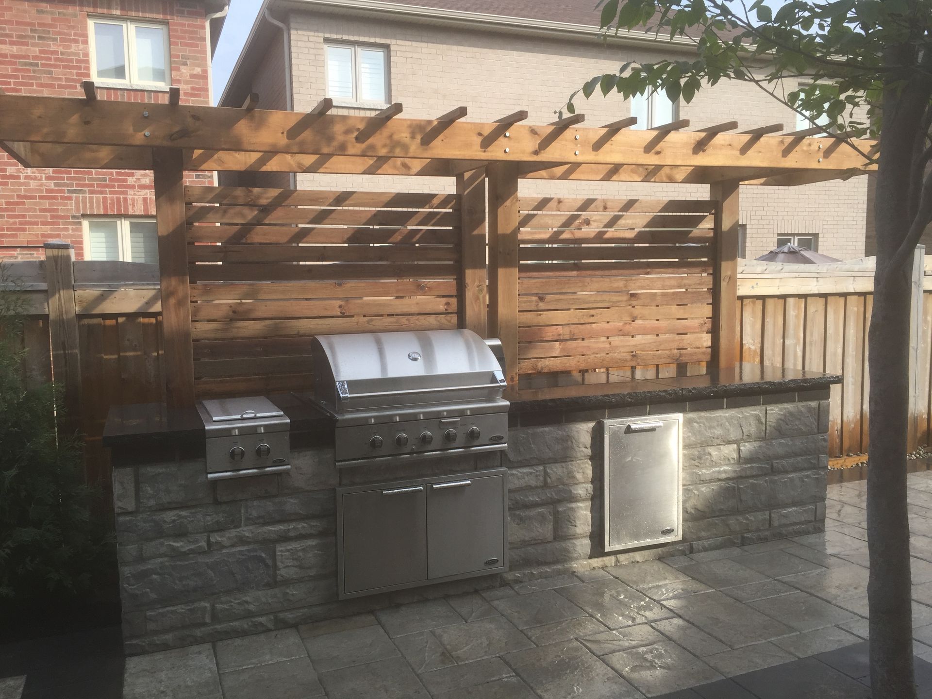 outdoor kitchen bbq hamilton ontario, outdoor stone bbq installation hamilton ontario