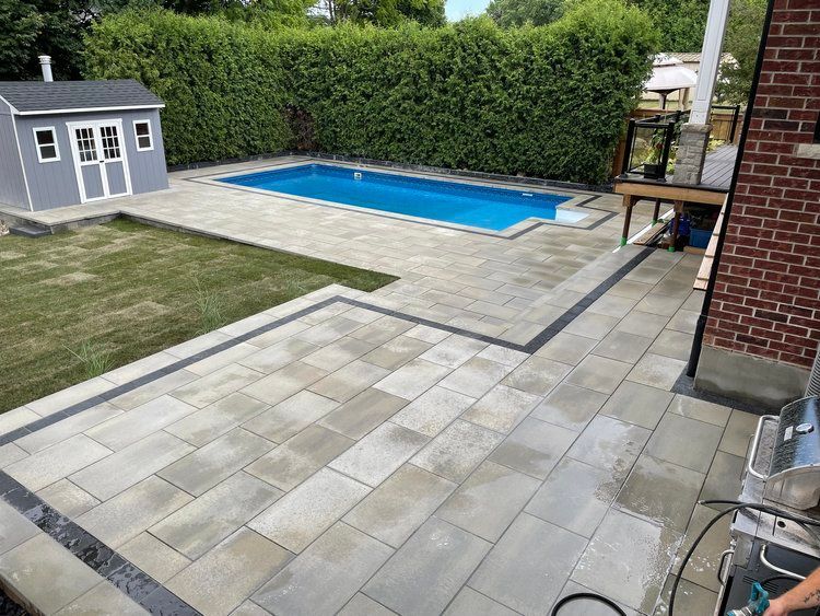pool installation hamilton ontario, coping pool hamilton ontario, interlocking stone hamilton