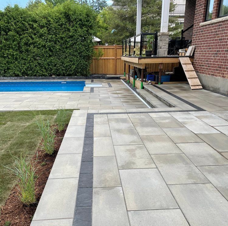 pool coping hamilton ontario, raised patio hamilton ontario, patio near me
