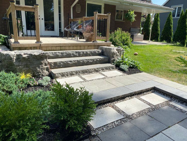 stone steps hamilton ontario, stone stairs installation hamilton, stone pathway hamilton on