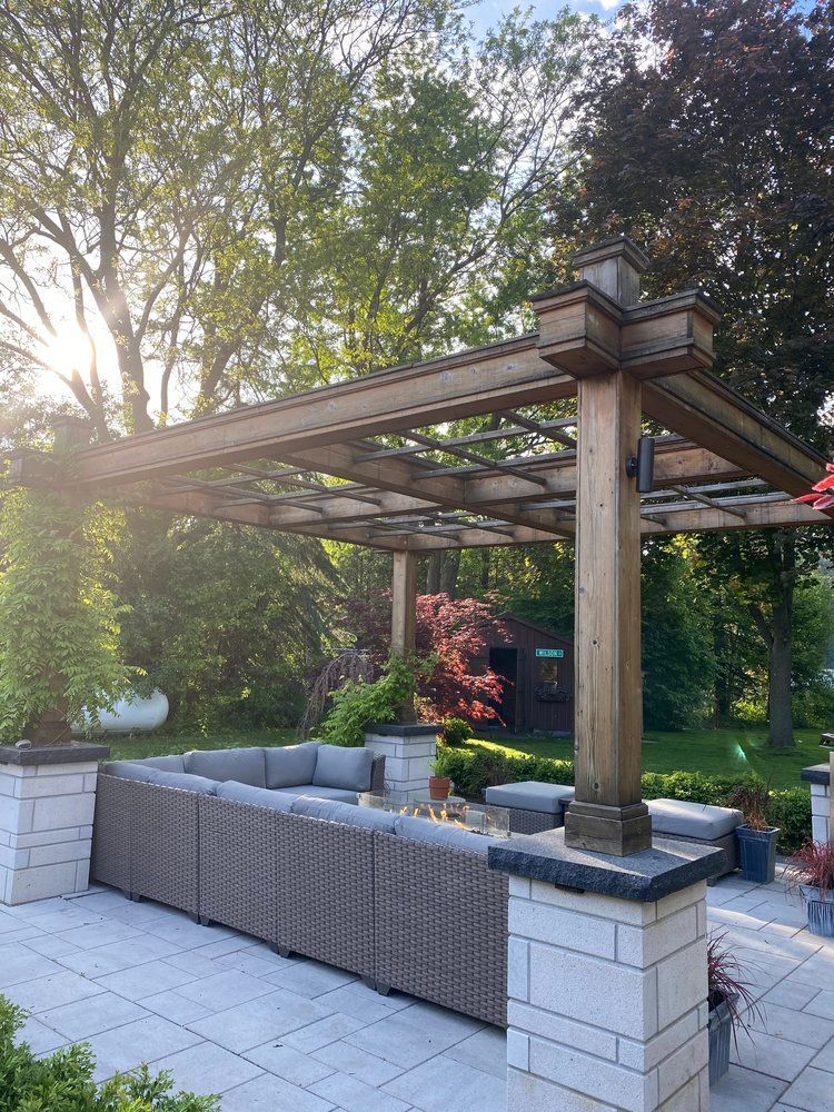 interlocking stone patio installation hamilton ontario, wood gazebo installation hamilton