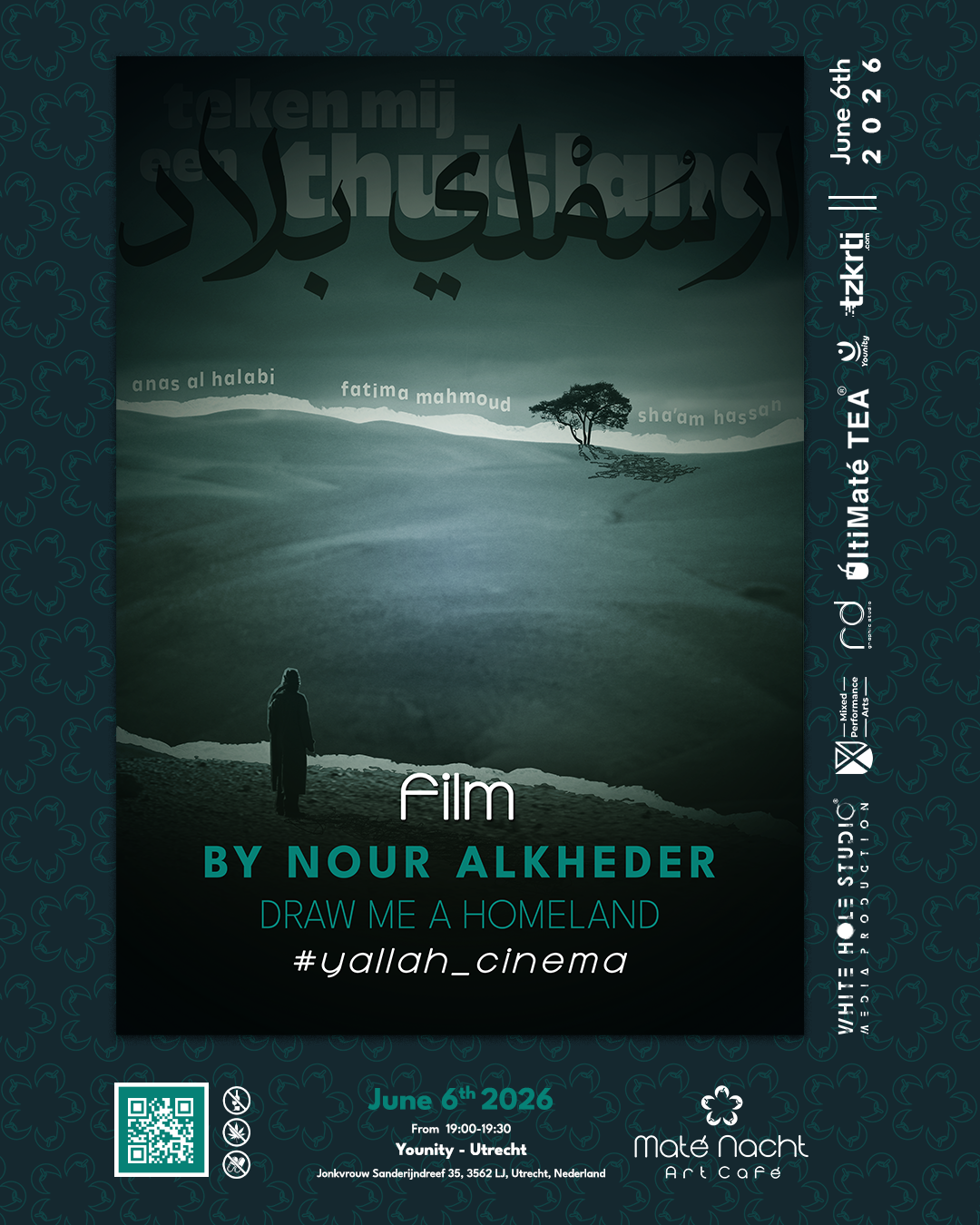 Donkergroene filmposter voor 