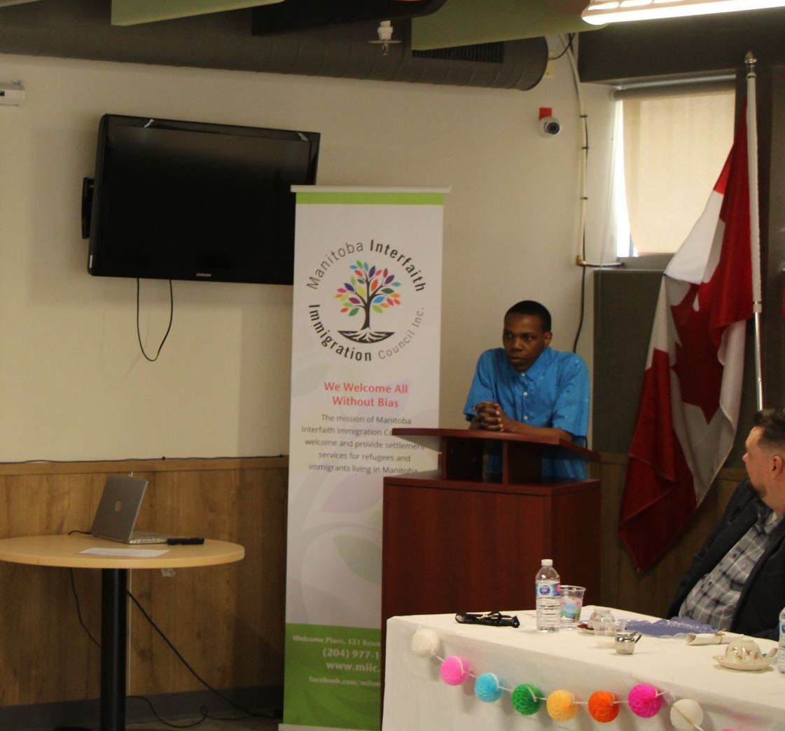 Welcome Place client thanking volunteers
