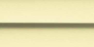 Close-up of light yellow siding with a dark horizontal shadow line.