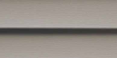 Close-up of light beige horizontal siding with a dark shadow line between two panels.