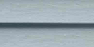 Light blue siding with a horizontal shadow line.