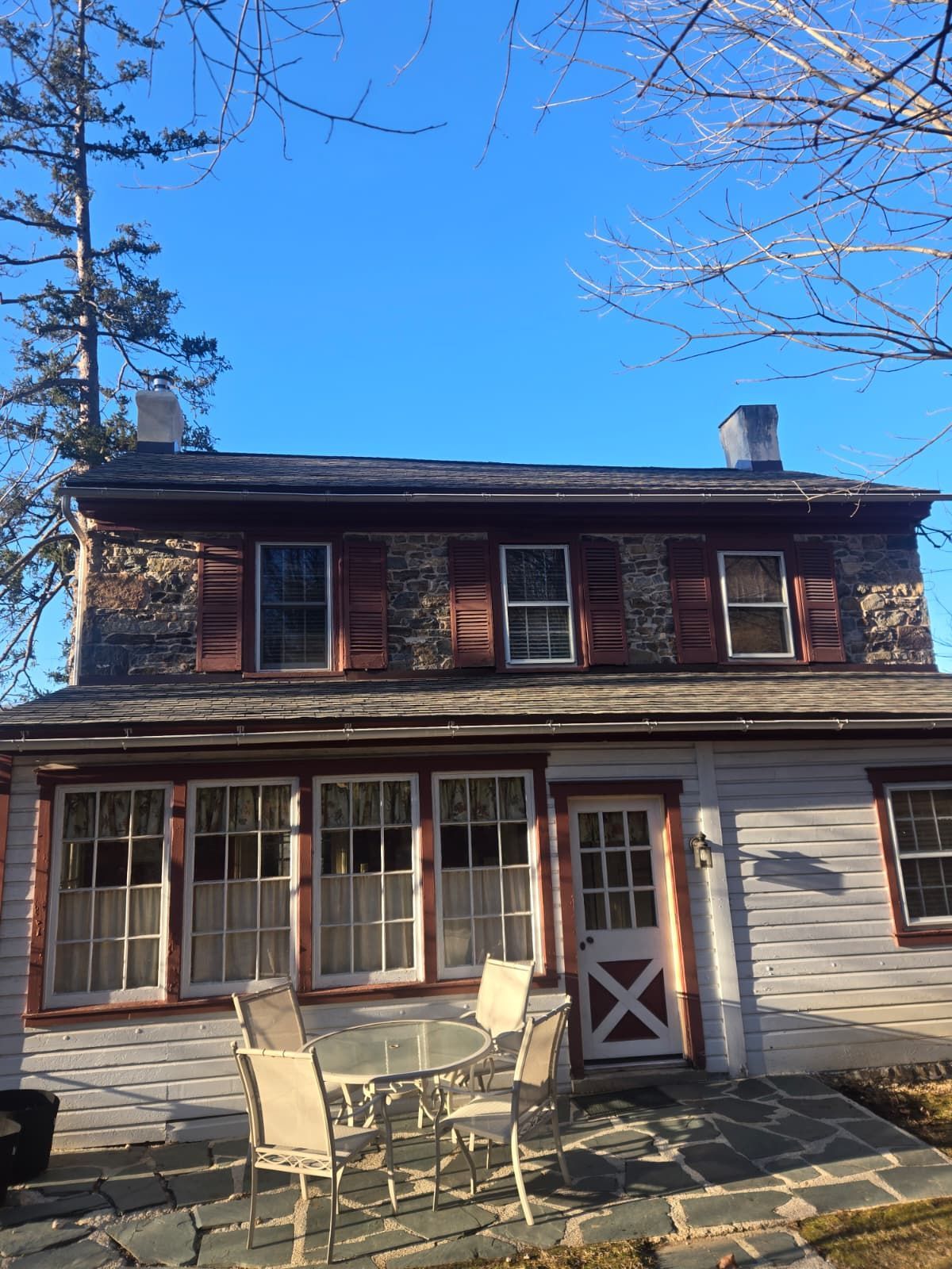 New residential gutter installation protects the roof and the home's foundation.