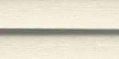 Cream-colored siding with a horizontal shadow line dividing the image into two sections.