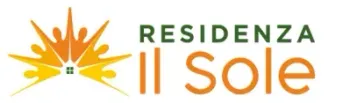 Logo per "Residenza Il Sole", caratterizzato da un raggio di sole stilizzato e da una piccola icona di casa all'interno.