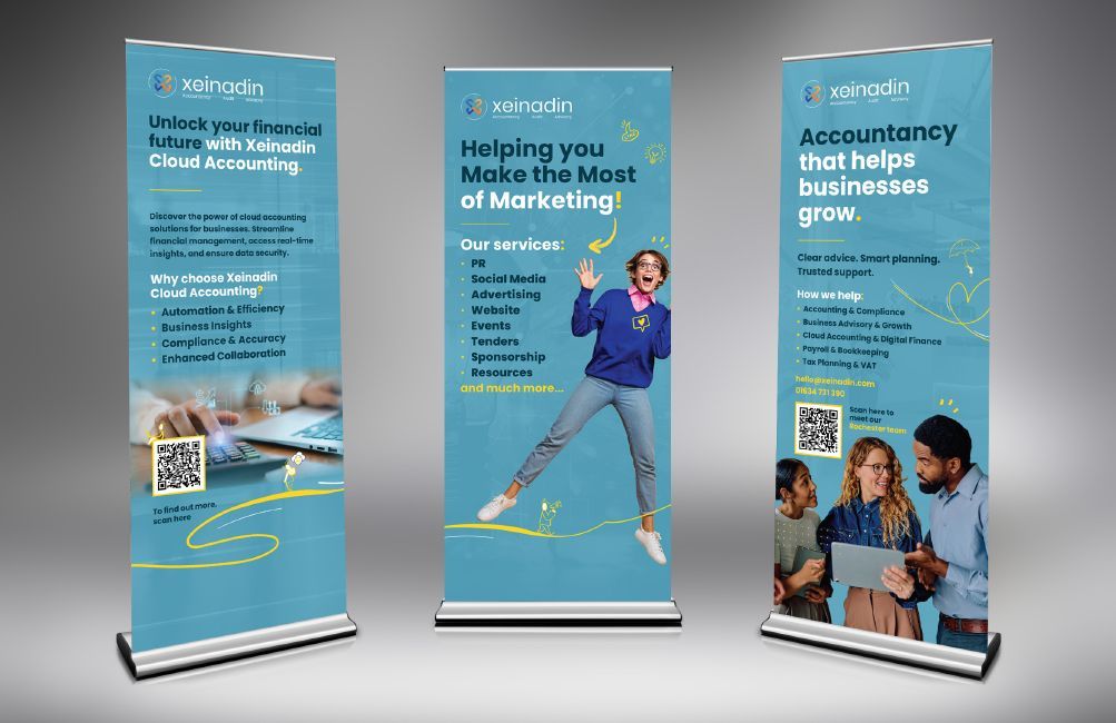 Roller banner design, UK