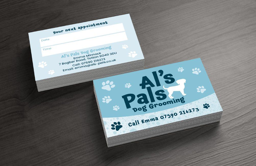 Business Card Design, Dog Groomer, Totton
