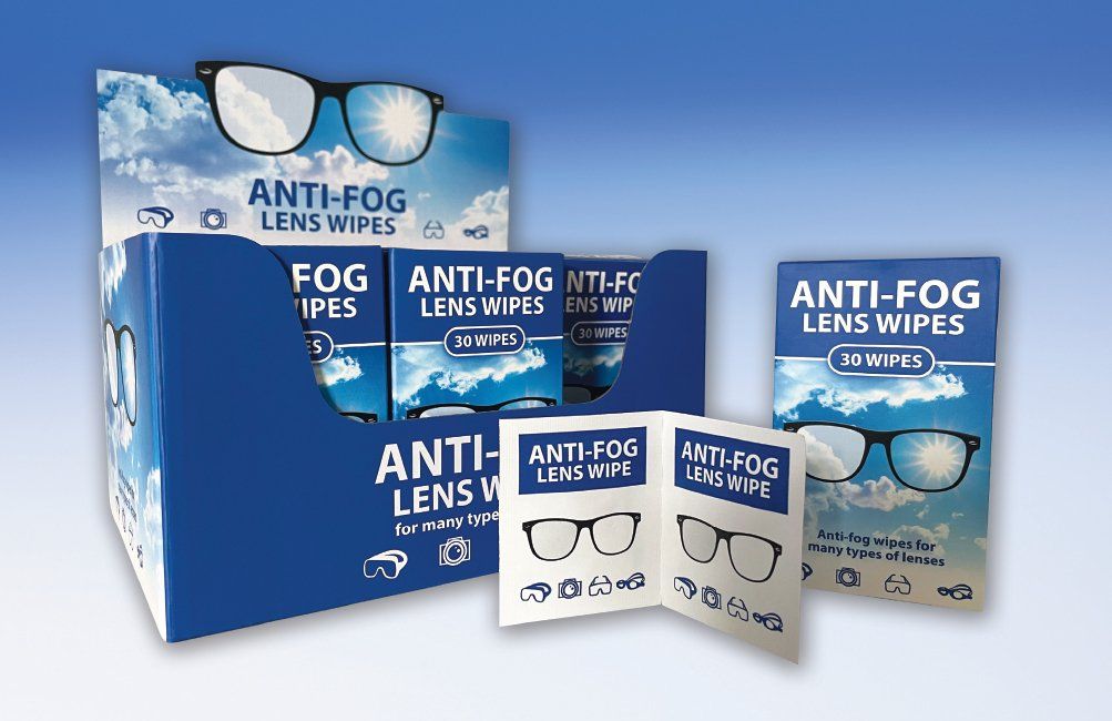 POS Packaging Design for lens wipes, Whiteley, Hampshire