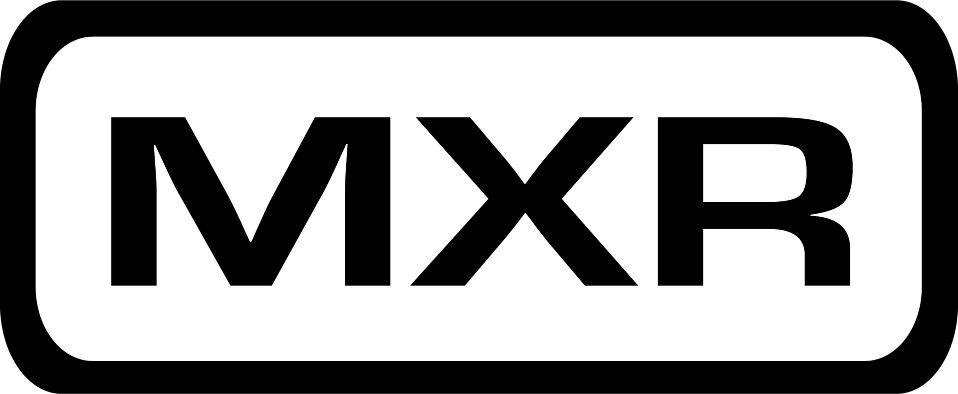 Een zwart-wit MXR-logo op een witte achtergrond.