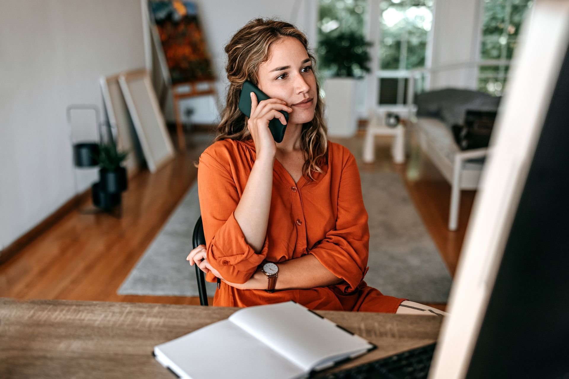 Woman Calling — Jersey Shore, NJ — Bayshore Roofing & Siding